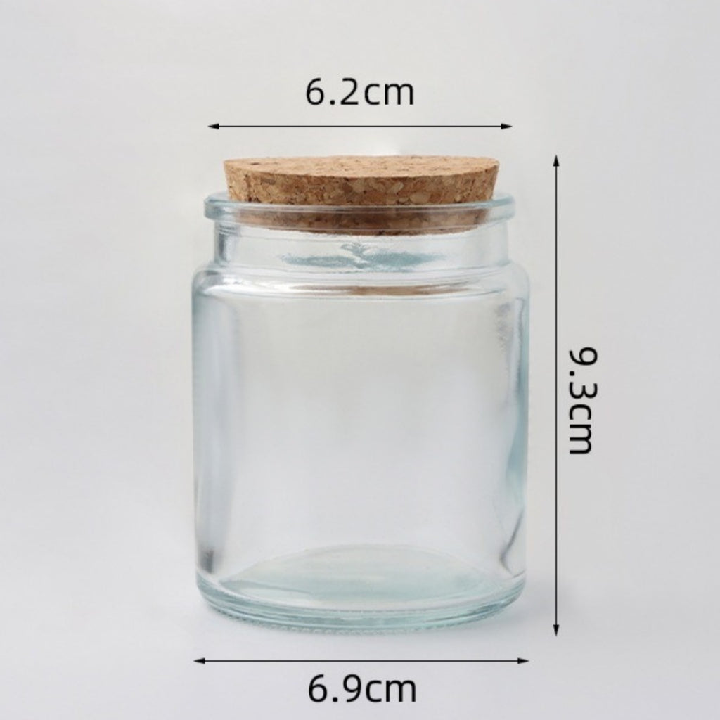 [READY STOCK] 190ml Vintage / Aromatic Candle Green Glass Jars with Wood Lid candle jar