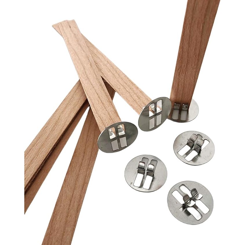 1 PCS Wooden Wicks with base stand for candle making