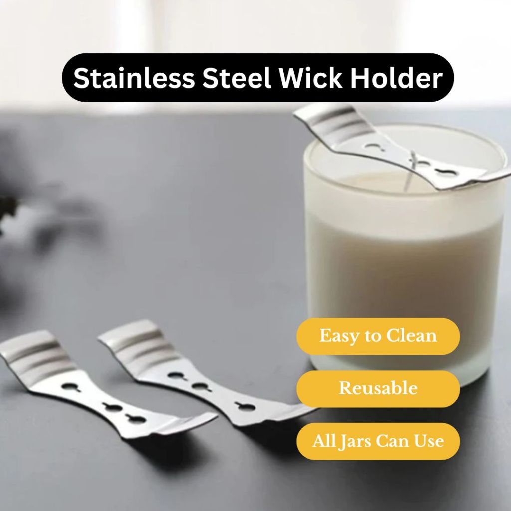 [1 PCS/ 10 PCS/ 50 PCS/ 100 PCS] Stainless Steel Candle Wick Holder 三孔灯芯固定器 -DIY Candle - 1pc