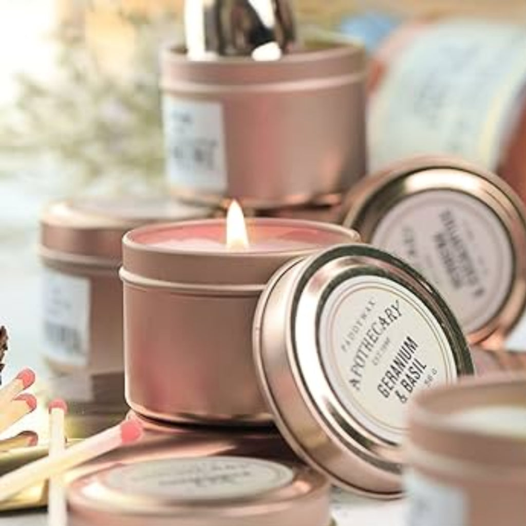120G/4OZ DIY CANDLE TIN MATTE GOLD MATTE ROSE GOLD READY STOCK