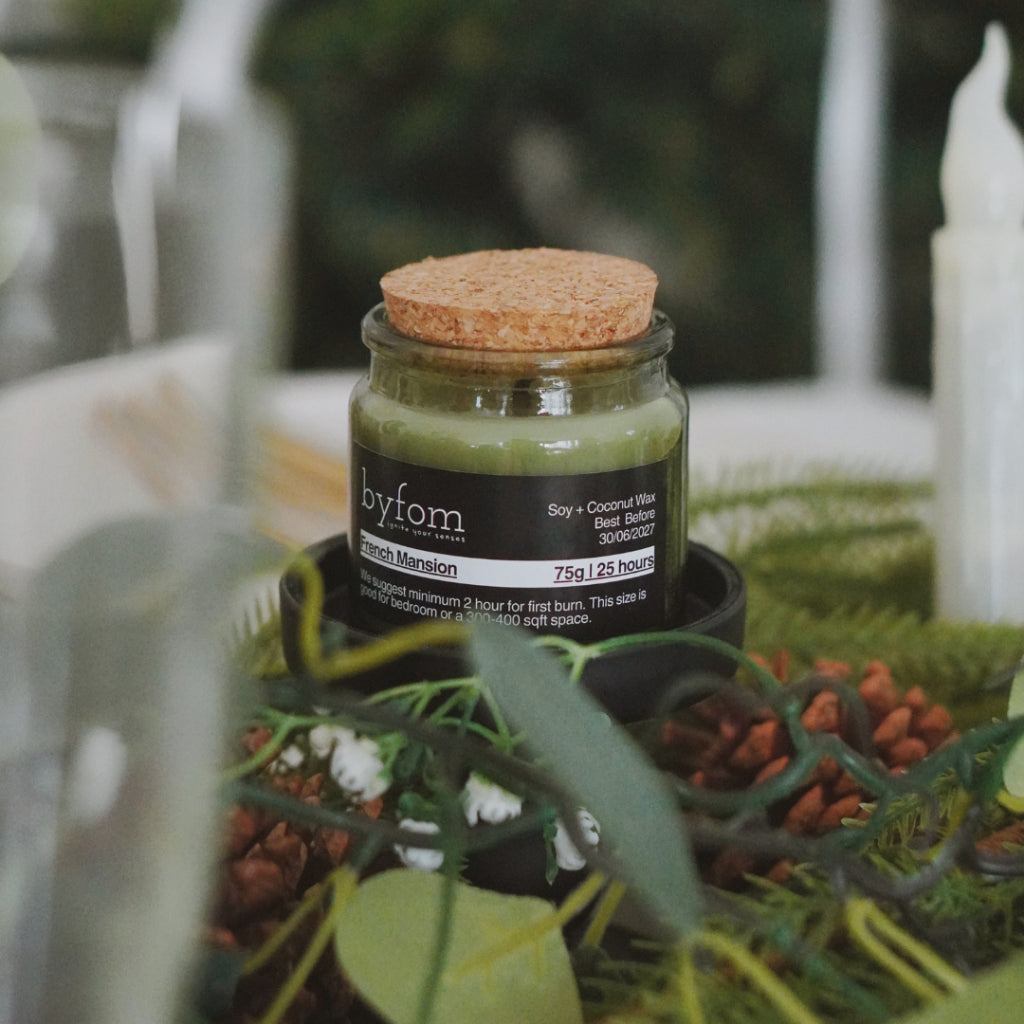 Byfom Scented Candle | Natural Wax | Door Wedding Birthday Surprise Gift Set | Lilin Wangi Aromaterapi