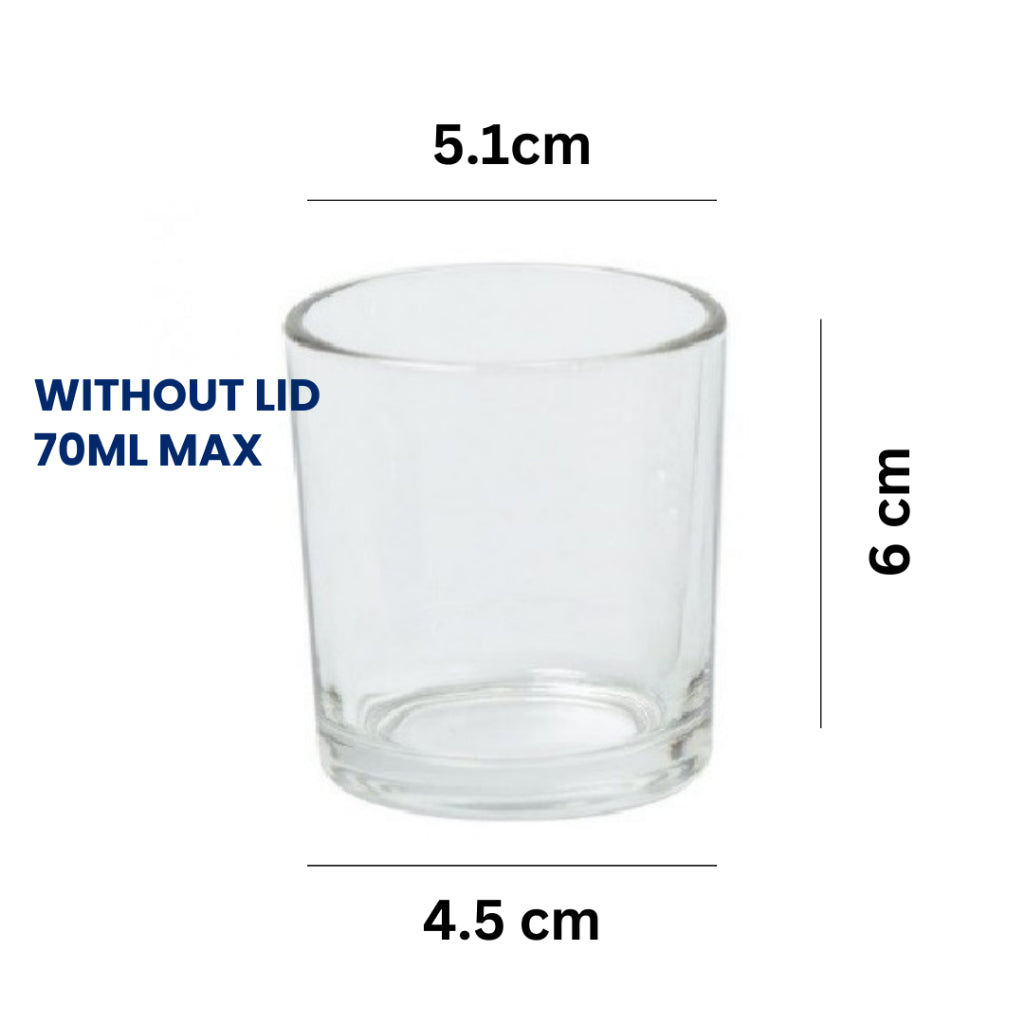[WHOLESALE KL] 65g - 70g Clear Transparent Candle Glass