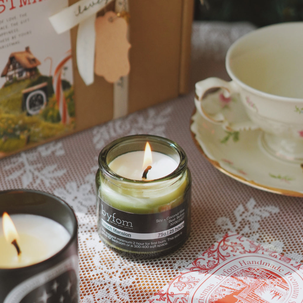 Byfom Scented Candle | Natural Wax | Door Wedding Birthday Surprise Gift Set | Lilin Wangi Aromaterapi