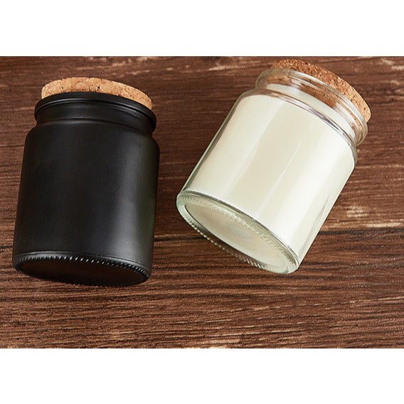 [READY STOCK] 190ml Vintage / Aromatic Candle Green Glass Jars with Wood Lid candle jar