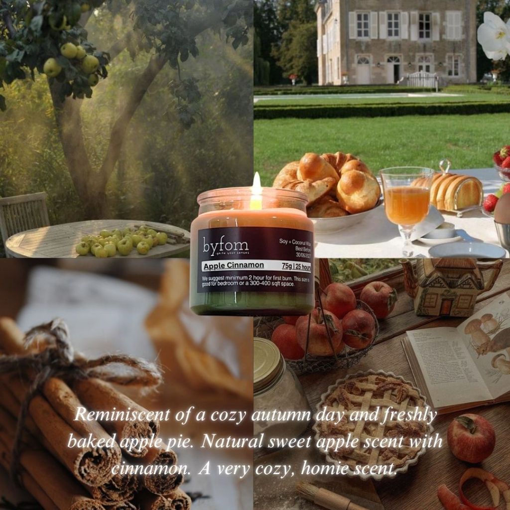 Byfom Scented Candle | Natural Wax | Door Wedding Birthday Surprise Gift Set | Lilin Wangi Aromaterapi