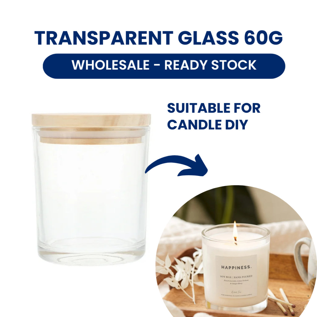 [WHOLESALE KL] 65g - 70g Clear Transparent Candle Glass