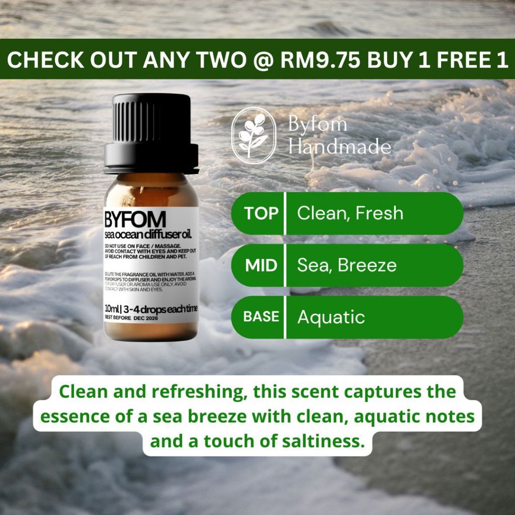 10ml Aroma Air Diffuser Water Soluble Aromatherapy Fragrance Oil Essential Oil Minyak Pati Wangi