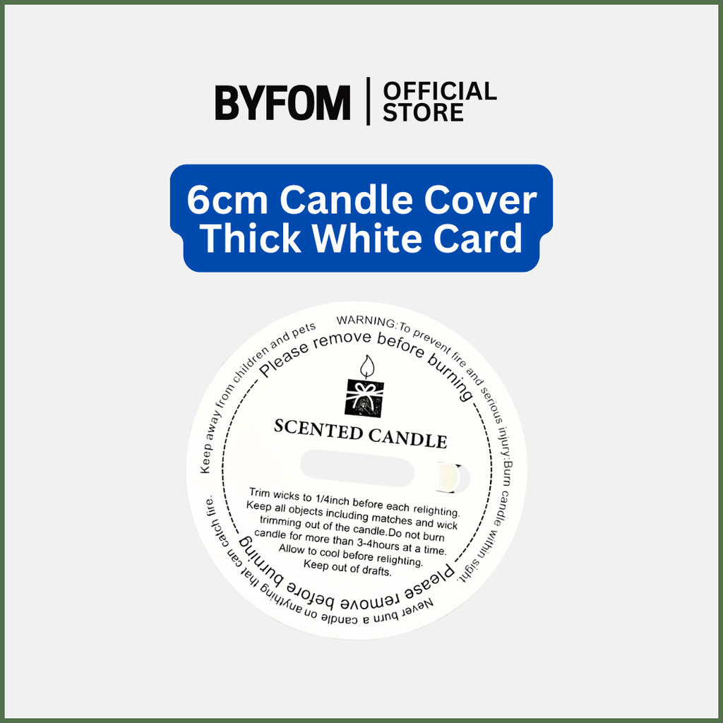 [READY STOCK] 6CM WHITE CARD DIY Candle Cover DUST PROOF