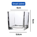 Cube Candle Glass Jar | Kaca Lilin Empat Segi  | Transparent 8x8x8 6x6x6 Glass Pot Fish Pot Glass